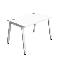 [SYN1280CPAFRWHWH1P] Synergy|1P Bench Desk|Cable Ports|A-Frame|1200X800|White-White