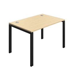 [SYN1280CPGPLMABK1P] Synergy Bench With Cable Ports: 1 Person (Fsc) | Goal Post Leg | 1200 X 800 | Maple/Black