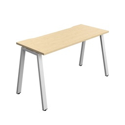 [SYN1460COAFRMASV1P] Synergy Bench With Cut Out: 1 Person (Fsc) | A-Frame Leg | 1400 X 600 | Maple/Silver