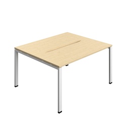 [SYN1460COGPLMAWH2P] Synergy Bench With Cut Out: 2 Person (Fsc) | Goal Post Leg | 1400 X 600 | Maple/White