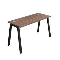 [SYN1460CPAFRDWBK1P] Synergy Bench With Cable Ports: 1 Person (Fsc) | A-Frame Leg | 1400 X 600 | Dark Walnut/Black