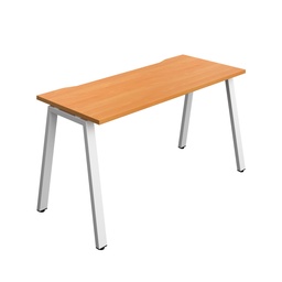 [SYN1470COAFRBEWH1P] Synergy|1P Bench Desk|Cut Out|A-Frame|1400X700|Beech-White