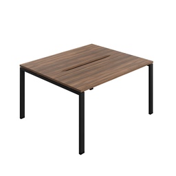 [SYN1470COGPLDWBK2P] Synergy Bench With Cut Out: 2 Person (Fsc) | Goal Post Leg | 1400 X 700 | Dark Walnut/Black