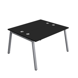 [SYN1470CPAFRBKSV2P] Synergy|2P Bench Desk|Cable Ports|A-Frame|1400X700|Black-Silver