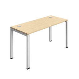 [SYN1470CPGPLMAWH1P] Synergy Bench With Cable Ports: 1 Person (Fsc) | Goal Post Leg | 1400 X 700 | Maple/White