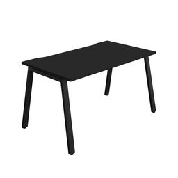 [SYN1480COAFRBKBK1P] Synergy|1P Bench Desk|Cut Out|A-Frame|1400X800|Black-Black