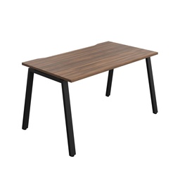 [SYN1480COAFRDWBK1P] Synergy Bench With Cut Out: 1 Person (Fsc) | A-Frame Leg | 1400 X 800 | Dark Walnut/Black