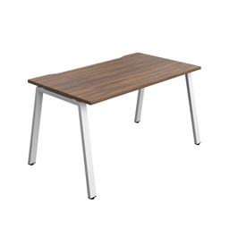 [SYN1480COAFRDWWH1P] Synergy Bench With Cut Out: 1 Person (Fsc) | A-Frame Leg | 1400 X 800 | Dark Walnut/White