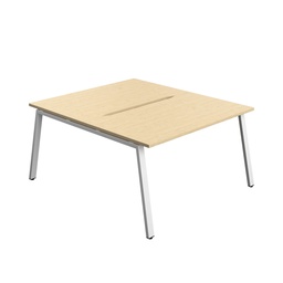 [SYN1480COAFRMAWH2P] Synergy Bench With Cut Out: 2 Person (Fsc) | A-Frame Leg | 1400 X 800 | Maple/White
