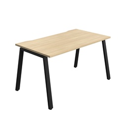 [SYN1480COAFRNOBK1P] Synergy|1P Bench Desk|Cut Out|A-Frame|1400X800|Nova Oak-Black