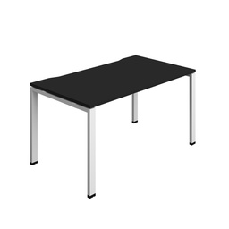 [SYN1480COGPLBKWH1P] Synergy|1P Bench Desk|Cut Out|Goal Post|1400X800|Black-White