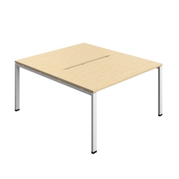 [SYN1480COGPLMAWH2P] Synergy Bench With Cut Out: 2 Person (Fsc) | Goal Post Leg | 1400 X 800 | Maple/White