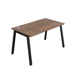 [SYN1480CPAFRDWBK1P] Synergy Bench With Cable Ports: 1 Person (Fsc) | A-Frame Leg | 1400 X 800 | Dark Walnut/Black
