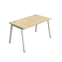 [SYN1480CPAFRNOWH1P] Synergy|1P Bench Desk|Cable Ports|A-Frame|1400X800|Nova Oak-White