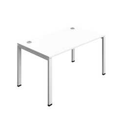 [SYN1480CPGPLWHWH1P] Synergy|1P Bench Desk|Cable Ports|Goal Post|1400X800|White-White