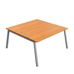 [SYN1680CPAFRBESV2P] Synergy|2P Bench Desk|Cable Ports|A-Frame|1600X800|Beech-Silver