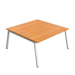 [SYN1680CPAFRBEWH2P] Synergy|2P Bench Desk|Cable Ports|A-Frame|1600X800|Beech-White
