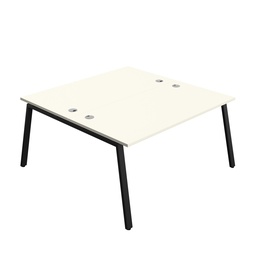 [SYN1680CPAFRWHBK2P] Synergy|2P Bench Desk|Cable Ports|A-Frame|1600X800|White-Black