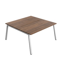 [SYN1680COAFRDWSV2P] Synergy Bench With Cut Out: 2 Person (Fsc) | A-Frame Leg | 1600 X 800 | Dark Walnut/Silver