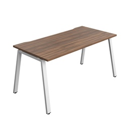 [SYN1680COAFRDWWH1P] Synergy Bench With Cut Out: 1 Person (Fsc) | A-Frame Leg | 1600 X 800 | Dark Walnut/White