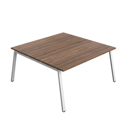 [SYN1680COAFRDWWH2P] Synergy Bench With Cut Out: 2 Person (Fsc) | A-Frame Leg | 1600 X 800 | Dark Walnut/White