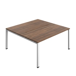 [SYN1680COGPLDWWH2P] Synergy Bench With Cut Out: 2 Person (Fsc) | Goal Post Leg | 1600 X 800 | Dark Walnut/White