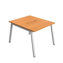 [SYN1070COAFRUNSV2P] Synergy|2P Bench Desk|Cut Out|A-Frame|1000X700|Unlimited-Silver
