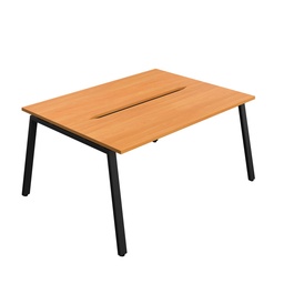 [SYN1670COAFRUNBK2P] Synergy|2P Bench Desk|Cut Out|A-Frame|1600X700|Unlimited-Black
