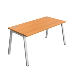 [SYN1680CPAFRUNSV1P] Synergy|1P Bench Desk|Cable Ports|A-Frame|1600X800|Unlimited-Silver