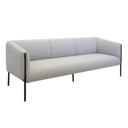 [OF0233GR] Curve Sofa | Three Seater | Grey
