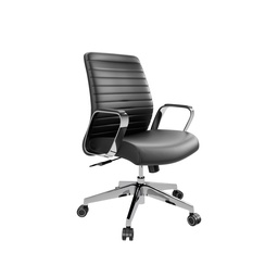 [CH4202BK] Dawn Mid Back Leather Executive Chair I Black Pu