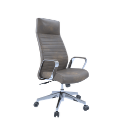 [CH4201BR] Dawn High Back Leather Executive Chair I Brown Pu