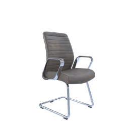 [CH4203BR] Dawn Visitor Leather Executive Chair I Brown Pu