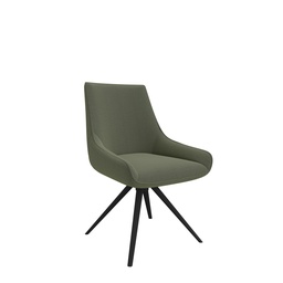 [OF0605GN] Guise Side Chair I Black 4 Star Base I Green Fabric