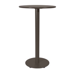 [OF1662CH] Breeze Aluminium Round Poseur Bar Table I Charcoal