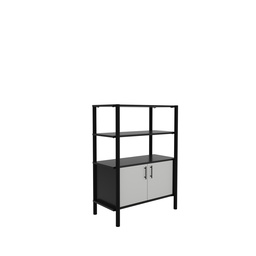 [POSEWS9012BKBK] Pose Wooden Storage I 900W X 460D X 1200H I Black/Black