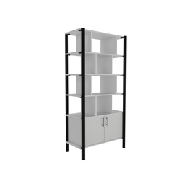 [POSEWS9018WHBK] Pose Wooden Storage I 900W X 460D X 1800H I White/Black