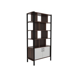 [POSEWS9018DWBK] Pose Wooden Storage I 900W X 460D X 1800H I Dark Walnut/Black