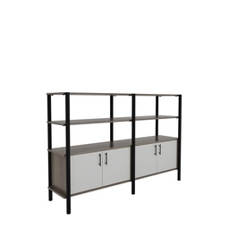 [POSEWS1812GOBK] Pose Wooden Storage I 1800W X 460D X 1200H I Grey Oak/Black