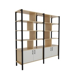 [POSEWS1818MABK] Pose Wooden Storage I 1800W X 460D X 1800H I Maple/Black