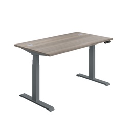 [ECSS1280CPGOGRP] Economy Sit Stand Desk | 1200 X 800 | Grey Oak/Graphite