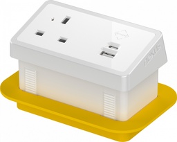 [NEXBUN006WH] In-Desk Power Module Bundle 6 With 3M Cable I White Housing White Veneer