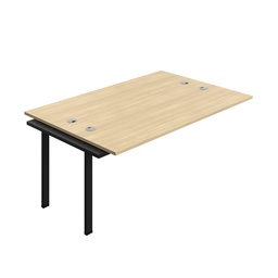 [SYN1870CPNOBK2PX] Synergy Bench Extension With Cable Ports: 2 Person (Fsc) | 1800 X 700 | Nova Oak/Black