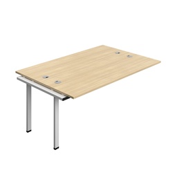 [SYN1870CPNOSV2PX] Synergy Bench Extension With Cable Ports: 2 Person (Fsc) | 1800 X 700 | Nova Oak/Silver