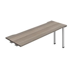 [SYN1860COGOSV1PX] Synergy Bench Extension With Cut Out: 1 Person (Fsc) | 1800 X 600 | Grey Oak/Silver