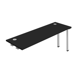 [SYN1860CPBKWH1PX] Synergy Bench Extension With Cable Ports: 1 Person (Fsc) | 1800 X 600 | Black/White