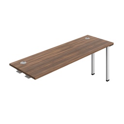 [SYN1860CPDWWH1PX] Synergy Bench Extension With Cable Ports: 1 Person (Fsc) | 1800 X 600 | Dark Walnut/White