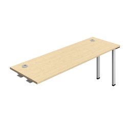 [SYN1860CPMASV1PX] Synergy Bench Extension With Cable Ports: 1 Person (Fsc) | 1800 X 600 | Maple/Silver