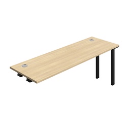 [SYN1860CPNOBK1PX] Synergy Bench Extension With Cable Ports: 1 Person (Fsc) | 1800 X 600 | Nova Oak/Black