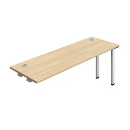 [SYN1860CPNOWH1PX] Synergy Bench Extension With Cable Ports: 1 Person (Fsc) | 1800 X 600 | Nova Oak/White